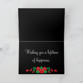 De rode Rozen van de Wijnstok op Zwarte Kaart (Binnen)