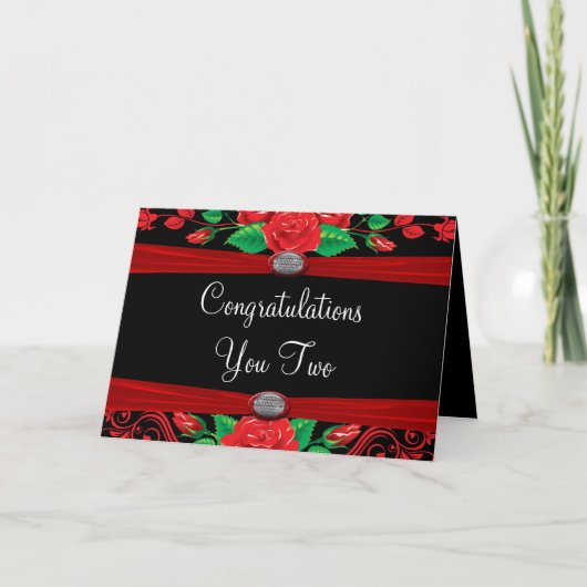 De rode Rozen van de Wijnstok op Zwarte Kaart (Voorkant)