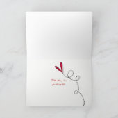 De Rode Rozen van Valentijn op bord Feestdagen Kaart (Binnen)