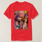 De rode schede is één stuk t-shirt (Design voorkant)