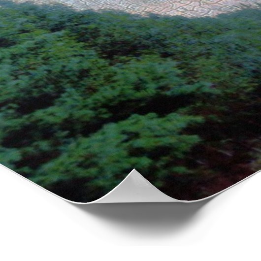 De rode schuur gemengde media poster (Hoek)