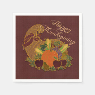 De rode Servetten van de Thanksgiving van de Hoorn