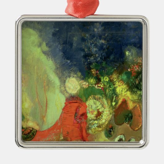 De rode sinx metalen ornament (Voorkant)