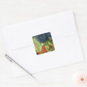 De rode sinx vierkante sticker (Envelop)