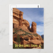 De rode Spitsen van de Rots, Sedona, AZ Briefkaart (Voorkant / Achterkant)