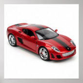 De rode sportwagen poster (Voorkant)