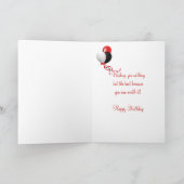 De Rode Sportwagen van de verjaardag Kaart (Binnen)