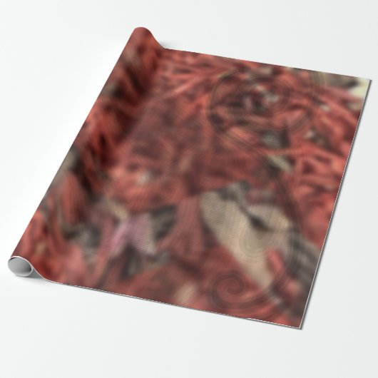 De rode struik cadeaupapier (Uitgerold)