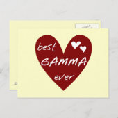 De rode T-shirts en de Giften van de Gamma's van Briefkaart (Voorkant / Achterkant)