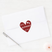 De rode T-shirts en de Giften van de Gamma's van Ronde Sticker (Envelop)