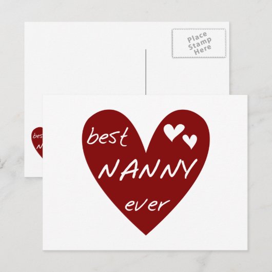 De rode T-shirts en de Giften van het Kindermeisje Briefkaart (Voorkant / Achterkant)