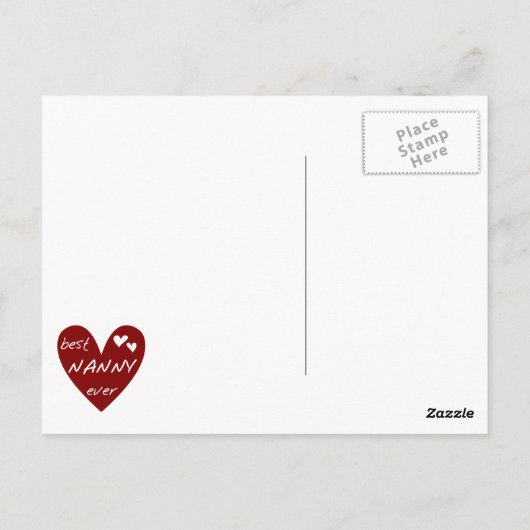 De rode T-shirts en de Giften van het Kindermeisje Briefkaart (Achterkant)