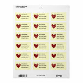 De rode T-shirts en de Giften van het Kindermeisje Etiket (Full Sheet)