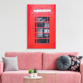 De Rode Telefooncel van Londen Canvas Afdruk (Insitu (Woonkamer))