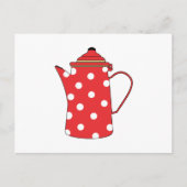 De rode theepot briefkaart (Voorkant)