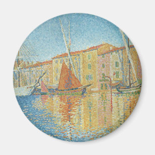 De Rode Ton door Paul Signac, Vintage Pointillisme Magneet