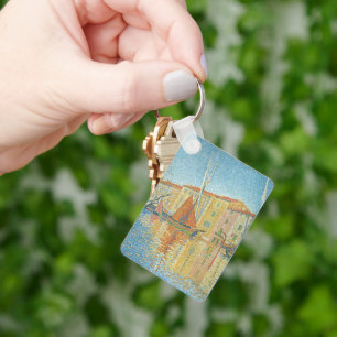 De Rode Ton door Paul Signac, Vintage Pointillisme Sleutelhanger