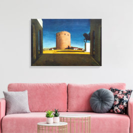 De Rode Toren | Giorgio de Chirico | Canvas Afdruk