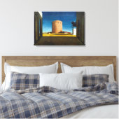 De Rode Toren | Giorgio de Chirico | Canvas Afdruk (Insitu (Slaapkamer))
