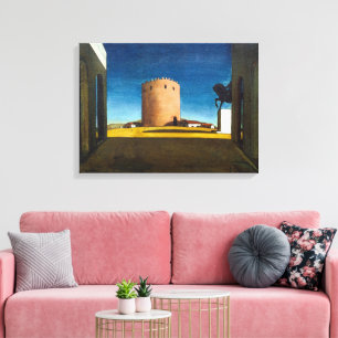 De Rode Toren Giorgio de Chirico Canvas Afdruk