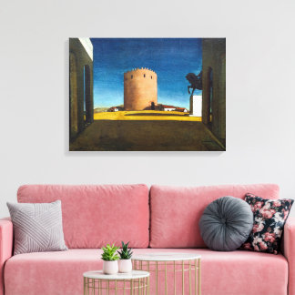 De Rode Toren | Giorgio de Chirico | Canvas Afdruk