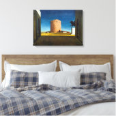 De Rode Toren | Giorgio de Chirico | Canvas Afdruk (Insitu (Slaapkamer))