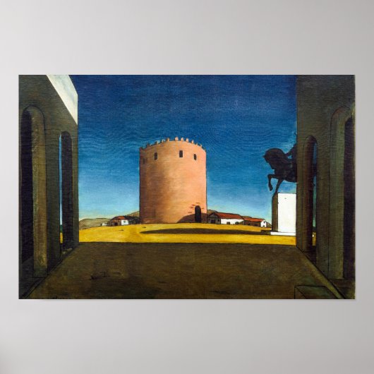 De Rode Toren | Giorgio de Chirico | Poster (Voorkant)