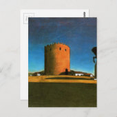 De rode toren van Giorgio de Chirico 1913 Briefkaart (Voorkant / Achterkant)