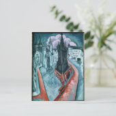 De Rode Tower in Halle, 1915 Briefkaart (Staand voorkant)