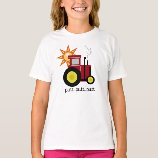 De rode Tractor van de Put van de Put T-shirt (Voorkant)