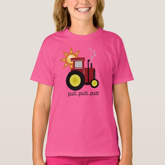 De rode Tractor van de Put van de Put T-shirt (Voorkant)