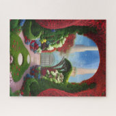 De Rode Tuinen fantasy Digital Art Legpuzzel (Horizontaal)