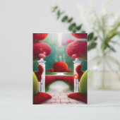De Rode Tuinen van Wonderland Briefkaart (Staand voorkant)