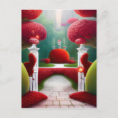De Rode Tuinen van Wonderland Briefkaart (Voorkant)