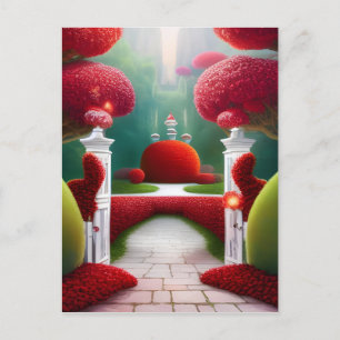 De Rode Tuinen van Wonderland Briefkaart
