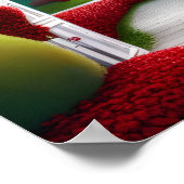 De Rode Tuinen van Wonderland Poster (Hoek)