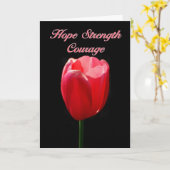 De Rode Tulp van Parkinson van de Moed van de Kaart (Gele Bloem)