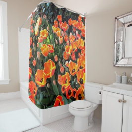 De rode tulpen van Istanbul Douchegordijn