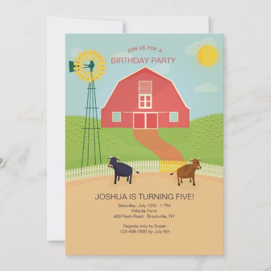 De rode Uitnodiging van de Schuur (Voorkant)