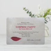 De rode Uitnodiging van Lippen (Staand voorkant)