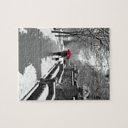 De Rode Umbrella Legpuzzel (Horizontaal)