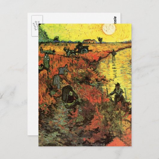 De Rode Vineyard van Vincent van Gogh Briefkaart (Voorkant / Achterkant)