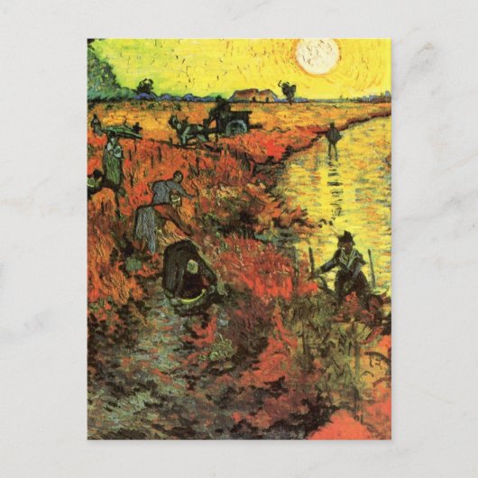 De Rode Vineyard van Vincent van Gogh Briefkaart (Voorkant)