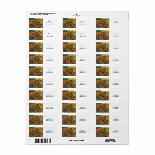 De Rode Vineyard van Vincent Van Gogh Etiket (Full Sheet)