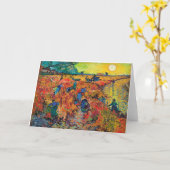 De Rode Vineyard van Vincent van Gogh Kaart (Gele Bloem)