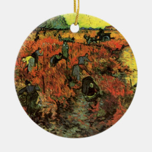 De Rode Vineyard van Vincent van Gogh Keramisch Ornament