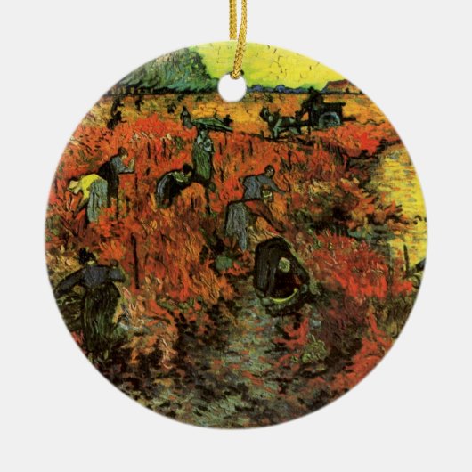De Rode Vineyard van Vincent van Gogh Keramisch Ornament (Voorkant)