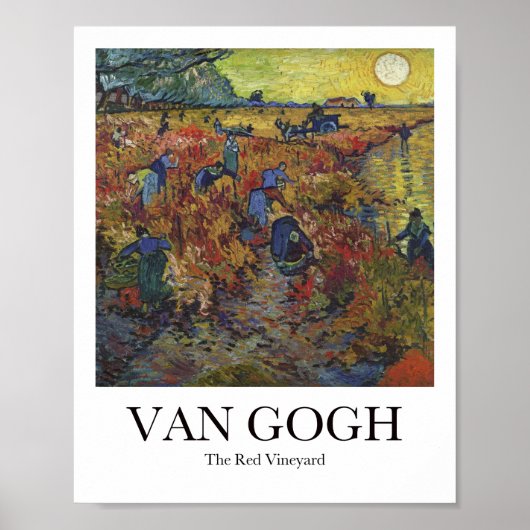 De Rode Vineyard van Vincent van Gogh Poster (Voorkant)