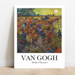 De Rode Vineyard van Vincent van Gogh Poster<br><div class="desc">Dit poster bevat een hoogwaardige reproductie van Vincent van Gogh’s landschapsschilderij uit 1888, getiteld De rode wijngaard. Het schilderij show een uitzicht van een wijngaard in de buurt van Arles, waar Van Gogh een jaar woonde. Het schilderij legt de warme kleuren van de herfstwijnstokken en de blauwe lucht vast, evenals...</div>