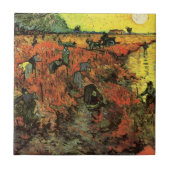 De Rode Vineyard van Vincent van Gogh Tegeltje (Voorkant)